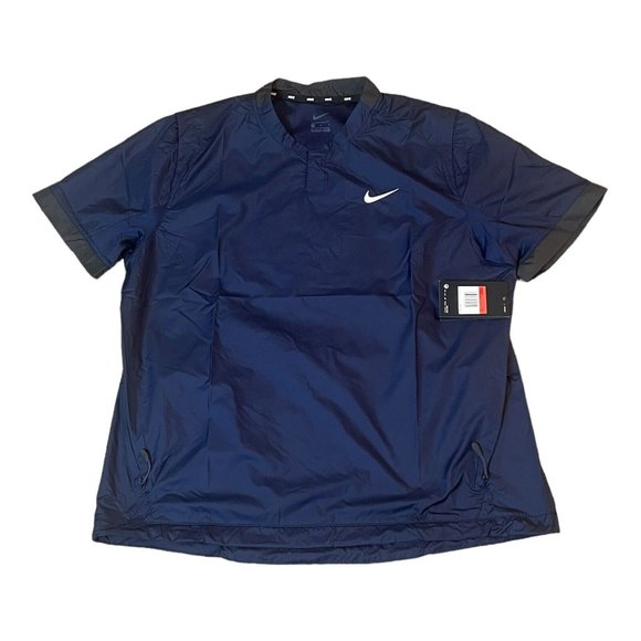Nike Dri-Fit Women's SS Softball Woven Wind Shirt Blue Size M AV6696-419 - Picture 3 of 5